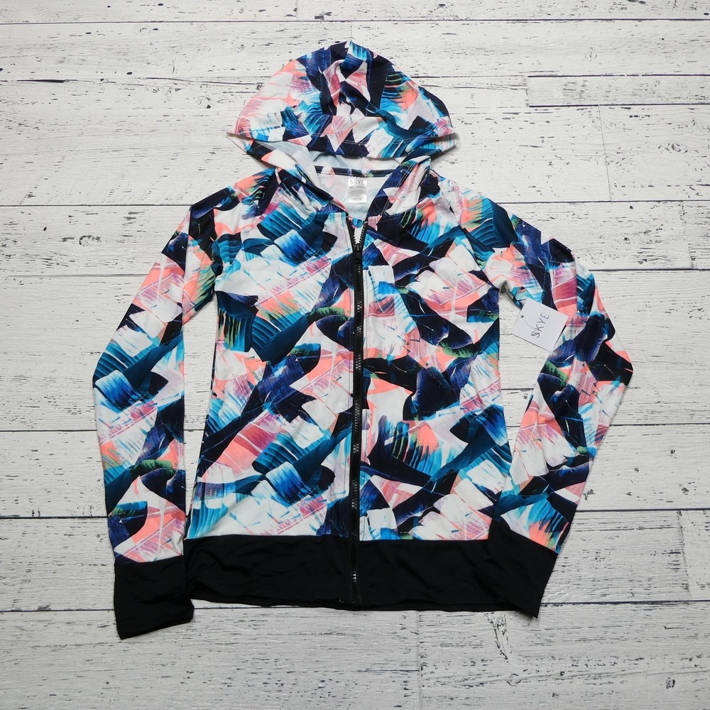 Skye Jacket Womens Extra Small‎ Hooded Full Zip Multicolor Activewear XS
